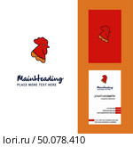 Cock  Creative Logo and business card. vertical Design Vector. Стоковая иллюстрация, агентство Ingram Publishing / Фотобанк Лори