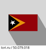 East Timor flag Long Shadow design vector. Стоковая иллюстрация, агентство Ingram Publishing / Фотобанк Лори