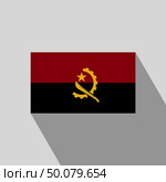 Angola flag Long Shadow design vector. Стоковая иллюстрация, агентство Ingram Publishing / Фотобанк Лори