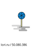 Flat Lollypop Icon. Vector. Стоковая иллюстрация, агентство Ingram Publishing / Фотобанк Лори