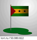 Sao Tome and Principe Flag Pole. Стоковая иллюстрация, агентство Ingram Publishing / Фотобанк Лори