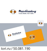 Money converstion  vector logotype with business card template. Elegant corporate identity. - Vector. Стоковая иллюстрация, агентство Ingram Publishing / Фотобанк Лори