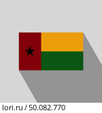 Guinea Bissau flag Long Shadow design vector. Стоковая иллюстрация, агентство Ingram Publishing / Фотобанк Лори