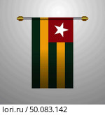 Togo hanging Flag. Стоковая иллюстрация, агентство Ingram Publishing / Фотобанк Лори