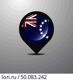Cook Islands Map Pin. Стоковая иллюстрация, агентство Ingram Publishing / Фотобанк Лори