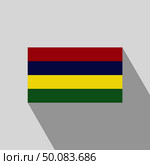 Mauritius flag Long Shadow design vector. Стоковая иллюстрация, агентство Ingram Publishing / Фотобанк Лори
