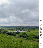 Летний пейзаж с далями, рекой и дорогой. Стоковое фото, фотограф Елена Салтыкова / Фотобанк Лори