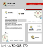 GDPR Business Letterhead, Envelope and visiting Card Design vector template. Стоковая иллюстрация, агентство Ingram Publishing / Фотобанк Лори