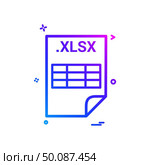 XLSX application download file files format icon vector design. Стоковая иллюстрация, агентство Ingram Publishing / Фотобанк Лори