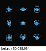 hearts , romantic , love , valentine , rose , flowers , perfume , pleasent , heart , loveable , couple , romance , icon, vector, design,  flat,  collection, style, creative,  icons. Стоковая иллюстрация, агентство Ingram Publishing / Фотобанк Лори