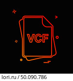VCF file type  icon design vector. Стоковая иллюстрация, агентство Ingram Publishing / Фотобанк Лори