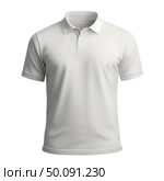 White short sleeve rugby jersey with front button placket. Стоковая иллюстрация, иллюстратор Максим Гребешков / Фотобанк Лори