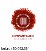 pause icon - Red WaterColor Circle Splash. Стоковая иллюстрация, агентство Ingram Publishing / Фотобанк Лори