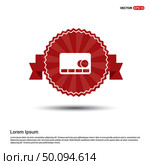 cassette Icon - Red Ribbon banner. Стоковая иллюстрация, агентство Ingram Publishing / Фотобанк Лори
