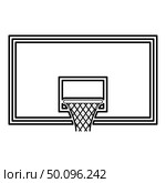 Basketball backboard Basketball hoop on backboard icon outline black color vector illustration flat style simple image. Стоковая иллюстрация, агентство Ingram Publishing / Фотобанк Лори