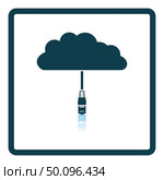 Network Cloud Icon. Square Shadow Reflection Design. Vector Illustration. Стоковая иллюстрация, агентство Ingram Publishing / Фотобанк Лори
