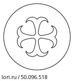 Cross monogram dokonstantinovsky Symbol of the Apostle anchor Hope sign Religious cross icon in circle round outline black color vector illustration flat style simple image. Стоковая иллюстрация, агентство Ingram Publishing / Фотобанк Лори