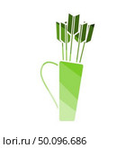 Quiver With Arrows Icon. Flat Color Ladder Design. Vector Illustration. Стоковая иллюстрация, агентство Ingram Publishing / Фотобанк Лори