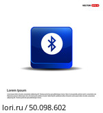 Bluetooth icon - 3d Blue Button. Стоковая иллюстрация, агентство Ingram Publishing / Фотобанк Лори