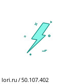 Thunder icon design vector. Стоковая иллюстрация, агентство Ingram Publishing / Фотобанк Лори