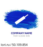 Cricket Bat Icon - Blue watercolor background. Стоковая иллюстрация, агентство Ingram Publishing / Фотобанк Лори