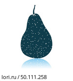 Pear Icon On Gray Background. Shadow Reflection Design. Vector Illustration. Стоковая иллюстрация, агентство Ingram Publishing / Фотобанк Лори