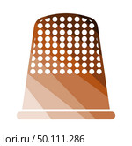 Tailor Thimble Icon. Flat Color Ladder Design. Vector Illustration. Стоковая иллюстрация, агентство Ingram Publishing / Фотобанк Лори