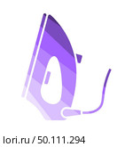 Steam Iron Icon. Flat Color Ladder Design. Vector Illustration. Стоковая иллюстрация, агентство Ingram Publishing / Фотобанк Лори