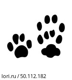 European Wild Cat Footprint. Black Silhouette Design. Vector Illustration. Стоковое фото, агентство Ingram Publishing / Фотобанк Лори