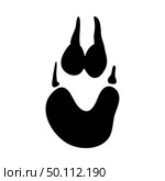 Turkmen Fox Footprint. Black Silhouette Design. Vector Illustration. Стоковое фото, агентство Ingram Publishing / Фотобанк Лори