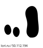Sable Footprint. Black Silhouette Design. Vector Illustration. Стоковое фото, агентство Ingram Publishing / Фотобанк Лори