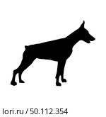 Doberman Dog Silhouette. Smooth Vector Illustration. Стоковая иллюстрация, агентство Ingram Publishing / Фотобанк Лори