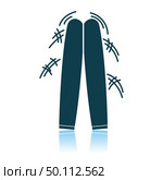 Football Fans Clapping Sticks Icon. Shadow Reflection Design. Vector Illustration. Стоковая иллюстрация, агентство Ingram Publishing / Фотобанк Лори