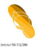 Flip Flop Icon. Flat Color Ladder Design. Vector Illustration. Стоковое фото, агентство Ingram Publishing / Фотобанк Лори