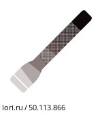 Police Flashlight Icon. Flat Color Ladder Design. Vector Illustration. Стоковая иллюстрация, агентство Ingram Publishing / Фотобанк Лори