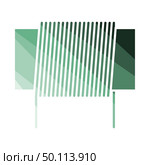 Inductor Coil Icon. Flat Color Ladder Design. Vector Illustration. Стоковая иллюстрация, агентство Ingram Publishing / Фотобанк Лори