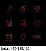 money , navigation , clipboard , basketball , wrench , mouse , keys , clipbaord , ball , sports , bsketball , navigation , money, eps icons set vector ,icon, vector, design,  flat,  collection, style, creative,  icons. Стоковая иллюстрация, агентство Ingram Publishing / Фотобанк Лори