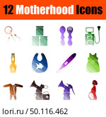 Motherhood Icon Set. Flat Color Ladder Design. Vector Illustration. Стоковая иллюстрация, агентство Ingram Publishing / Фотобанк Лори