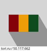 Guinea flag Long Shadow design vector. Стоковая иллюстрация, агентство Ingram Publishing / Фотобанк Лори