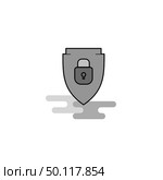 Protected shield  Web Icon. Flat Line Filled Gray Icon Vector. Стоковая иллюстрация, агентство Ingram Publishing / Фотобанк Лори