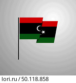 Libya waving Flag design vector. Стоковая иллюстрация, агентство Ingram Publishing / Фотобанк Лори