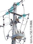 Металлическая опора высоковольтной линии электропередачи. Electric tower high voltage post. Стоковое фото, фотограф Татьяна Д / Фотобанк Лори
