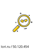 glass search pills zoom icon vector desige. Стоковая иллюстрация, агентство Ingram Publishing / Фотобанк Лори