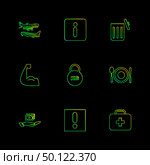 fitness, nutrious , workout , travelling, icon, vector, design,  flat,  collection, style, creative,  icons , travel , location , destination , diet , fitness plan , gym , bodybuilding , . Стоковая иллюстрация, агентство Ingram Publishing / Фотобанк Лори