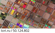 Silicon semiconductor wafer close-up. In electronics, a wafer also called a slice or substrate is a thin slice of semiconductor, a crystalline silicon, used for the fabrication of integrated circuits. Стоковое видео, видеограф Андрей Армягов / Фотобанк Лори