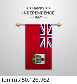 Bermuda Independence day hanging flag background. Стоковая иллюстрация, агентство Ingram Publishing / Фотобанк Лори