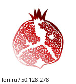 Icon Of Pomegranate. Flat Color Ladder Design. Vector Illustration. Стоковая иллюстрация, агентство Ingram Publishing / Фотобанк Лори