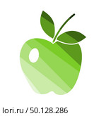 Icon Of Apple. Flat Color Ladder Design. Vector Illustration. Стоковая иллюстрация, агентство Ingram Publishing / Фотобанк Лори