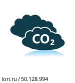 CO 2 Cloud Icon. Shadow Reflection Design. Vector Illustration. Стоковая иллюстрация, агентство Ingram Publishing / Фотобанк Лори