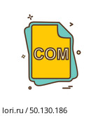COM file type icon design vector. Стоковая иллюстрация, агентство Ingram Publishing / Фотобанк Лори